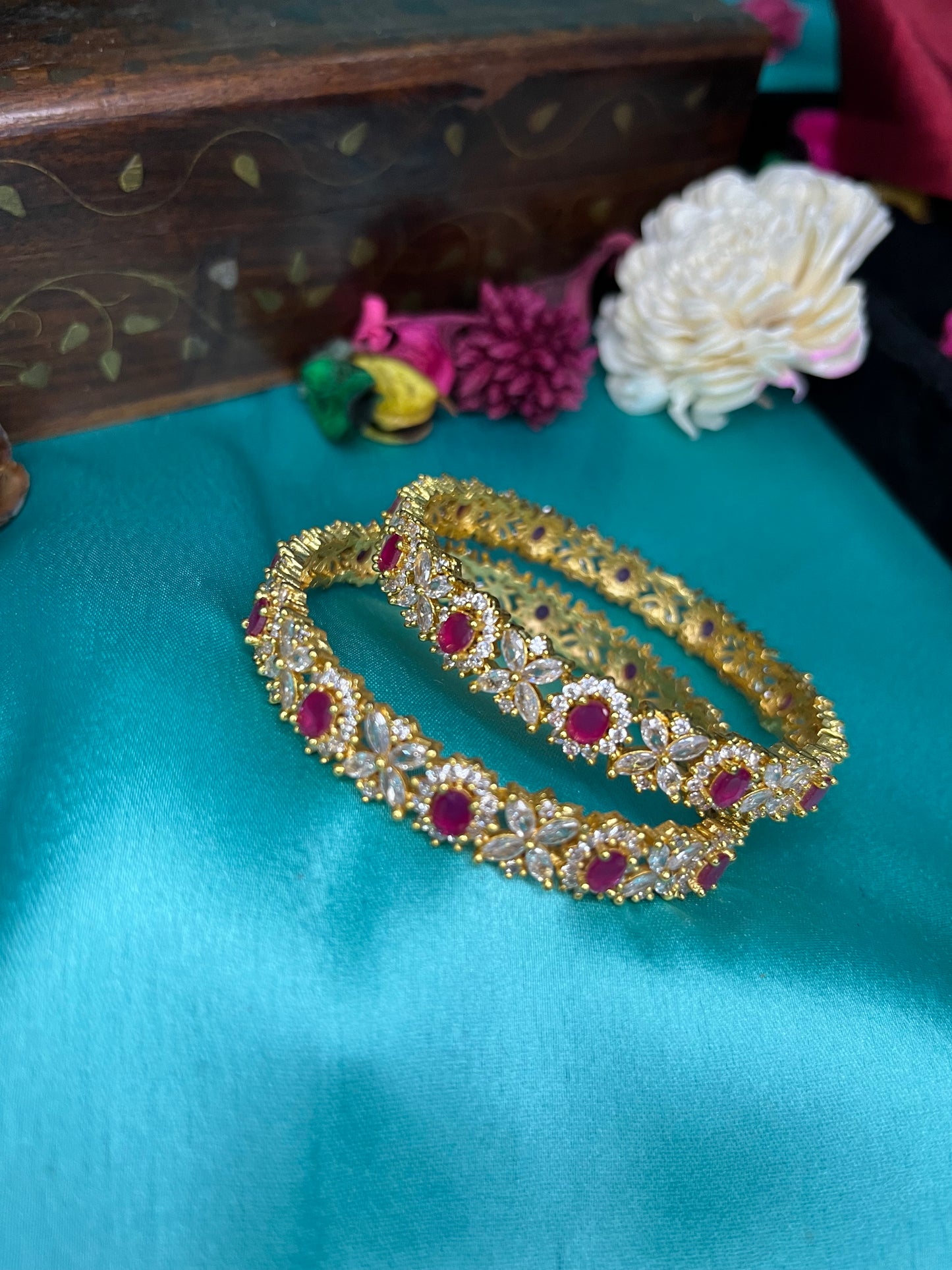 Ruby Blossom Bangles - BA