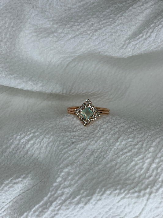 Emerald Mist Halo Ring - RC